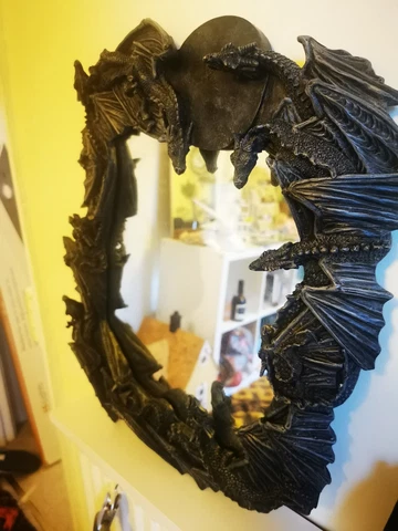 fantasy dragon wall hanging mirror gothic Cover
