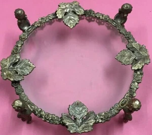 Vintage Vanity Dish Antique Cherub Victorian Style Fancy Satin Finish 1920-30’s - Picture 1 of 11