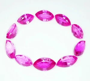 Natural Pink sapphire 8-10 Ct Loose Certified Gemstone 10 Pcs Lot Sapphire W37 - Picture 1 of 13