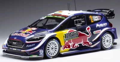 Model car Ford Fiesta WRC diecast Monte Carlo Rally '18 Evans IXO 24RAL014B 1:24 - Image 1 of 4