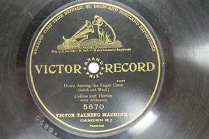 Collins & Harlan - VICTOR 5670 - Down Among The Sugar Cane - Imagen 1 de 3