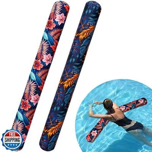 2 Pack Inflatable Pool Noodle Floats, 54'' Large Soft Thick Fabric Covered Po - Picture 1 of 5