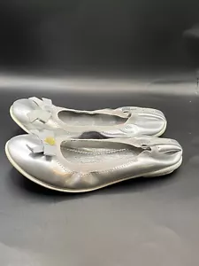 Lelli Kelly Ladies Silver Leather ballet Flat Toddler Shoes, Size 2 - Picture 1 of 14