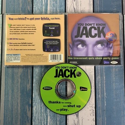 YOU DON'T KNOW JACK VOLUME 2 PC CD-ROM VIDEO GAME - COMPLETE - Image 1 of 4