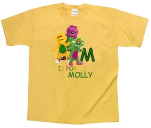 Barney and Friends Personalized Custom ABC Birthday Shirt in 8 Different Colors - Picture 1 of 11