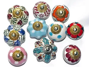 Ceramic porcelain door knobs 10 types. Glass doorknobs and furniture pulls - Picture 1 of 20