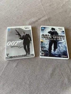 Nintendo Wii Call of Duty: World at War & Bond  007 Quantum of Solace Games 2008 - Image 1 of 4