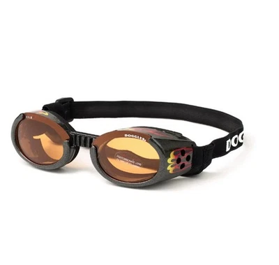 Очки Doggles черные ILS Racing Flames оправа с оранжевыми линзами средние - Изображение 1 из 4