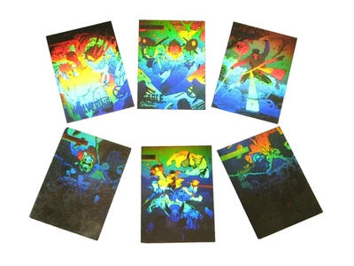 1992 X-MEN IMPEL GOLD HOLOGRAM INSERT 5 CARD SET MARVEL JIM LEE + MAGNETO PROMO - Image 1 of 4
