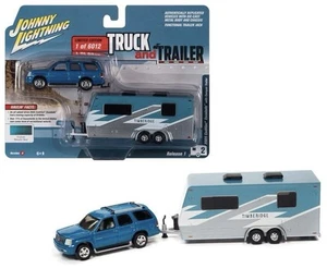 JOHNNY LIGHTNING 2005 CADILLAC ESCALADE & CAMPER TRAILER - Picture 1 of 2