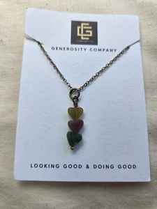 Indische Achat kleine Herz Halskette - Bild 1 von 4