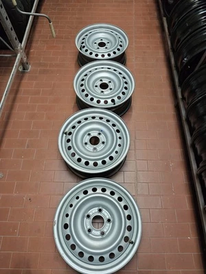 4 Cerchi In Ferro Acciaio Originali Renault Kangoo Mercedes Benz Citan 15Pollici - Imagen 1 de 4