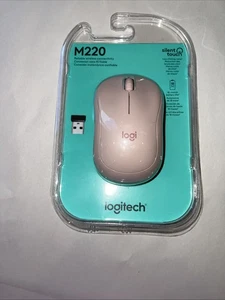 Logitech M220 Silent Wireless Mouse 2.4 GHz with USB Receiver Rose New Unopened - Picture 1 of 2