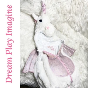 TRAUMSPIEL IMAGINE EINHORN KOSTÜM WEISS ROSA FLÜGEL HALLOWEEN BABY 6-9MOS - Bild 1 von 11