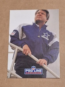 1991 JIMMIE JOHNSON PRO LINE NFL CARD #244 HEAD COACH DALLAS COWBOYS DOLPHINS  - Picture 1 of 2