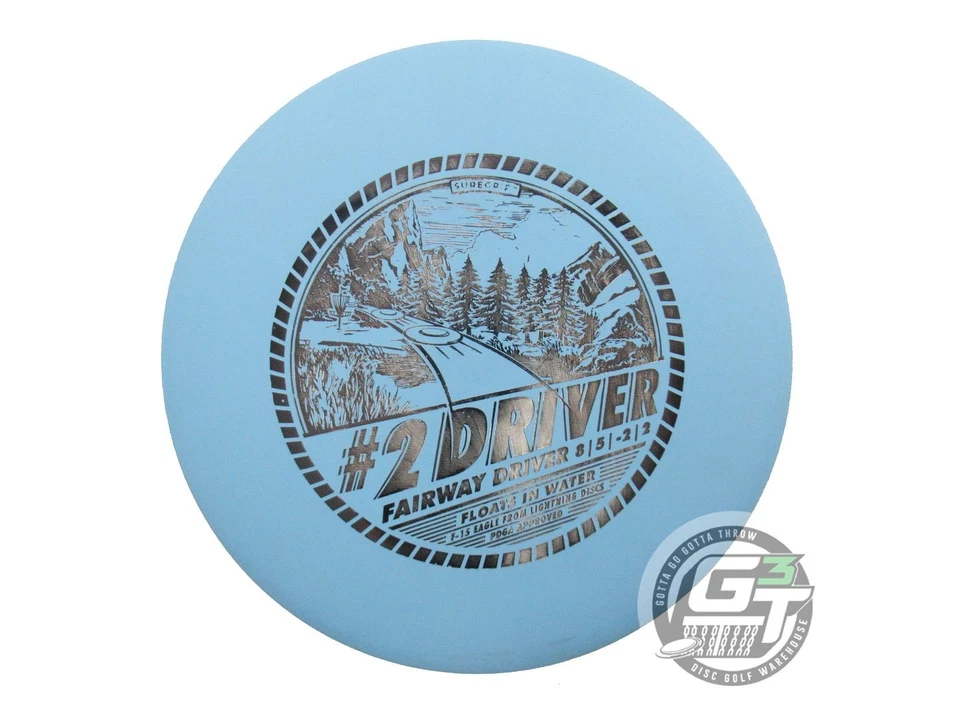 NEW Lightning Ultra Soft SureGrip #2 Driver 177g Sky Blue Fairway Driver Disc - Image 1 of 1