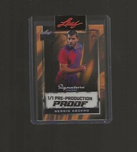 2024 LEAF SIGNATURE SERIES SERGIO AGOERO 1/1 PRE- PRODUCTION PROOF - Picture 1 of 1