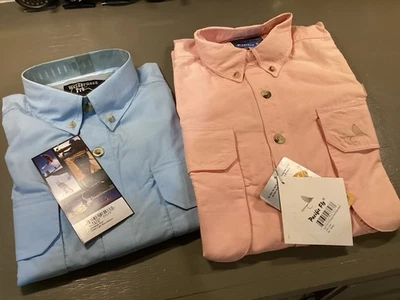 Lote de 2 camisas de pesca manga larga medianas Foto 1 de 4