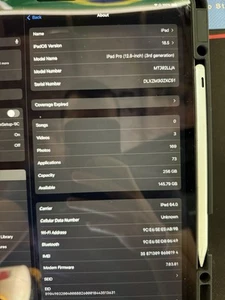 iPad Pro 12.9” 3rd Gen Space Gray 256Gb Check Desc - Afbeelding 1 van 4