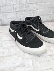 Vans Men's 11 BMX Style 114 Sneakers Black-White Mid Top - Picture 1 of 11