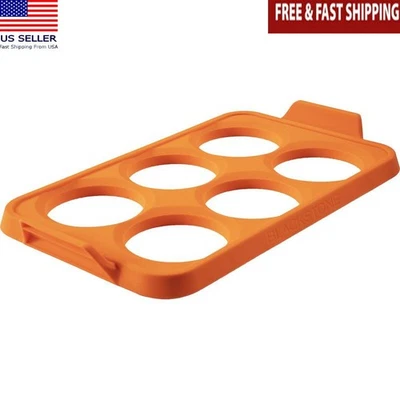 Bandeja de anillo de huevo de silicona de 6 secciones herramienta de cocina antiadherente accesorio de plancha nuevo Foto 1 de 4