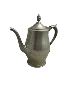 Plymouth K S Pewter Teapot Hinged Lid Made in USA - Imagen 1 de 7