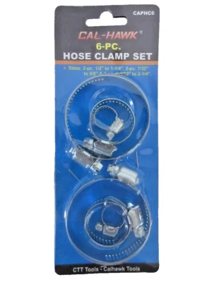 12pc Hose Clamps mixed Set Worm Gear Type Hose Pipe Fitting Clamp 1/2" to 2-1/4" - Image 1 of 3