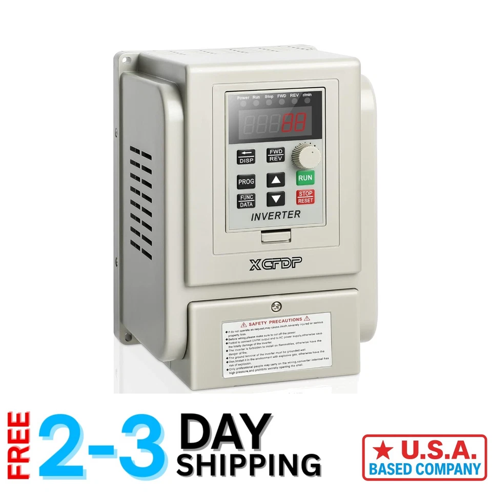 Durable 1.5kW VFD Inverter 8A - Easy Control for Spindle Motor Applications - Image 1 of 4