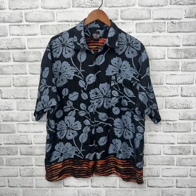 VTG Montage Tropics Blue 100% Silk Hawaiian Shirt Mens Size L - Image 1 of 4