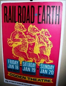 RAILROAD EARTH in Concert Show Poster RP Denver Co Ogden Theater Very COOL - Picture 1 of 1