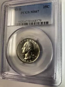 1988 D Top POP Washington MS 67 - 1 Of 15 Highest Grade PCGS Books For $850 - Picture 1 of 2