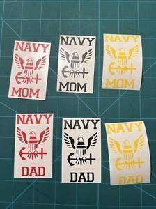 U.S NAVY PRIDE MOM/DADVinyl Decal Sticker - 1.75X3 Inches, More Colors Upon Requ - Picture 1 of 3