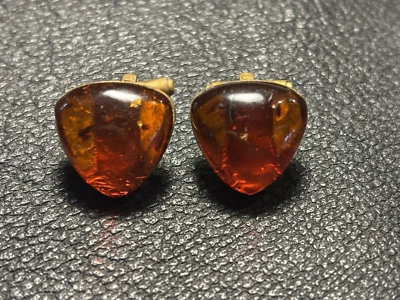 Gemelos ámbar ruso vintage años 40 firmados Foto 1 de 4