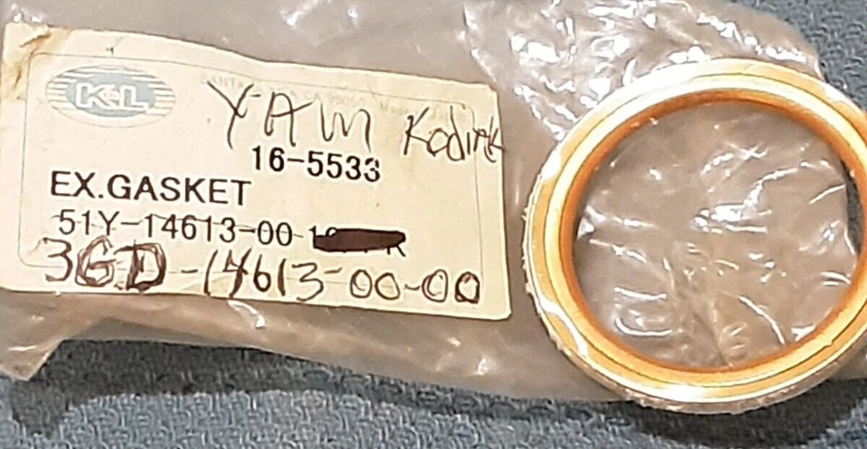 NEW K&L 16-5533 QTY2 GASKET, EXHAUST PIPE YAMAHA KODIAK - Image 1 of 1