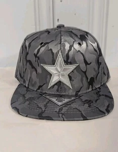 Dallas Cowboys Silver Camo Hat Snapback NFL Team Headwear Zion Flat Bill Cap - Picture 1 of 7