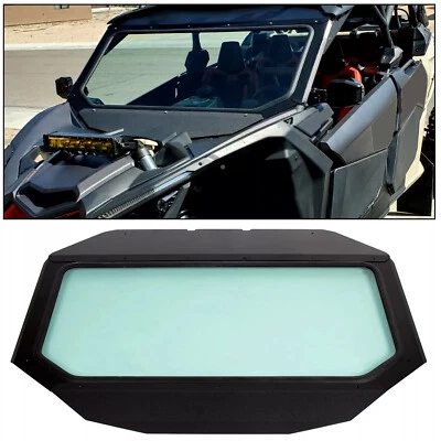 Parabrisas de vidrio completo sin limpiaparabrisas para 17-24 Can-Am Maverick X3 XDS XRS-Protección UV Foto 1 de 4