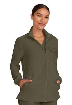 Olive Healing Hands Quest Scrubs Utility Jacket HH360 OLVN - Image 1 of 4
