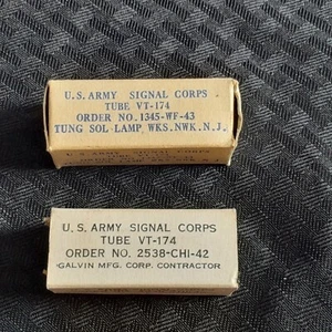 Vintage lot of (5) U.S. Army Signal Corps and U.S. Army/Navy radio tubes - Picture 1 of 13