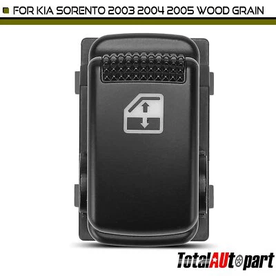 Interruptor de ventana eléctrica de grano de madera para Kia Sorento 2003-2005 conductor trasero lado izquierdo Foto 1 de 4