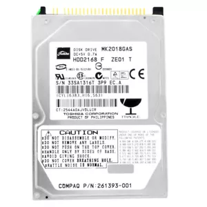 Hard Drive Toshiba 20GB MK2018GAS 2MB Cache 4200RPM ATA 2.5" Inch - Picture 1 of 5