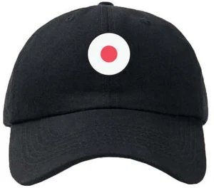 Japan Flag Circle Black Baseball Cap Personalization Available - Picture 1 of 2