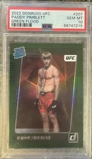 PADDY PIMBLETT 2022 DONRUSS UFC #207 RATED ROOKIE RC GREEN FLOOD PSA 10