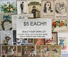 VICTORIAN TRADE CARD BUILD YOUR OWN LOT $1 to $5 shipping $3 flat rate