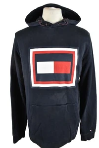 TOMMY HILFIGER Blue Hoodie size L Mens Pullover Outdoors Outerwear Menswear - Picture 1 of 7