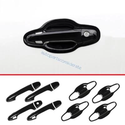 Cubierta de manija de cuenco de puerta exterior para Toyota Highlander 2014-2018 2019 negro brillante Foto 1 de 4