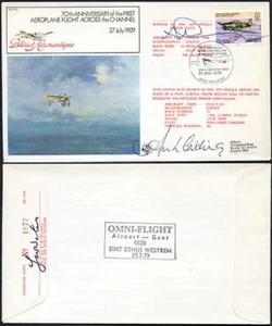FF5b 70th Ann 1st Aeroplane Flight Across the Channel Signed by 2 Pilots (A) - Picture 1 of 1