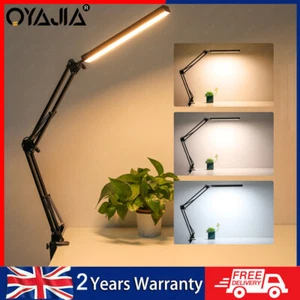 LED Desk Lamp Adjustable Swing Arm Table Light Dimmable Eye-Caring With Klkoqqgq - Picture 1 of 14