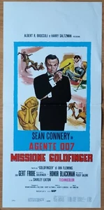 Goldfinger ORIGINAL Italian 1970s POSTER 007 James Bond Sean Connery - Imagen 1 de 3