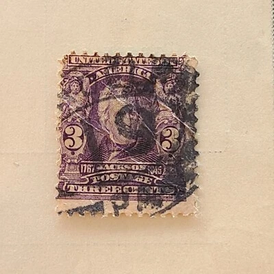 US Scott #302 hinged 3c violet Jackson 1903  - Image 1 of 2