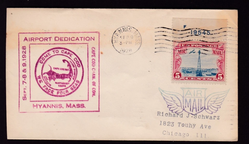 AIRPORT DEDICATION, HYANNIS, MASS. 1928 "CAPE COD" - Image 1 of 1